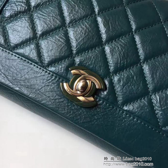 香奈兒CHANEL爆款Chanel 2018春夏最新57602 皺紋油臘皮棱格單肩斜挎休閒包 DSC1303